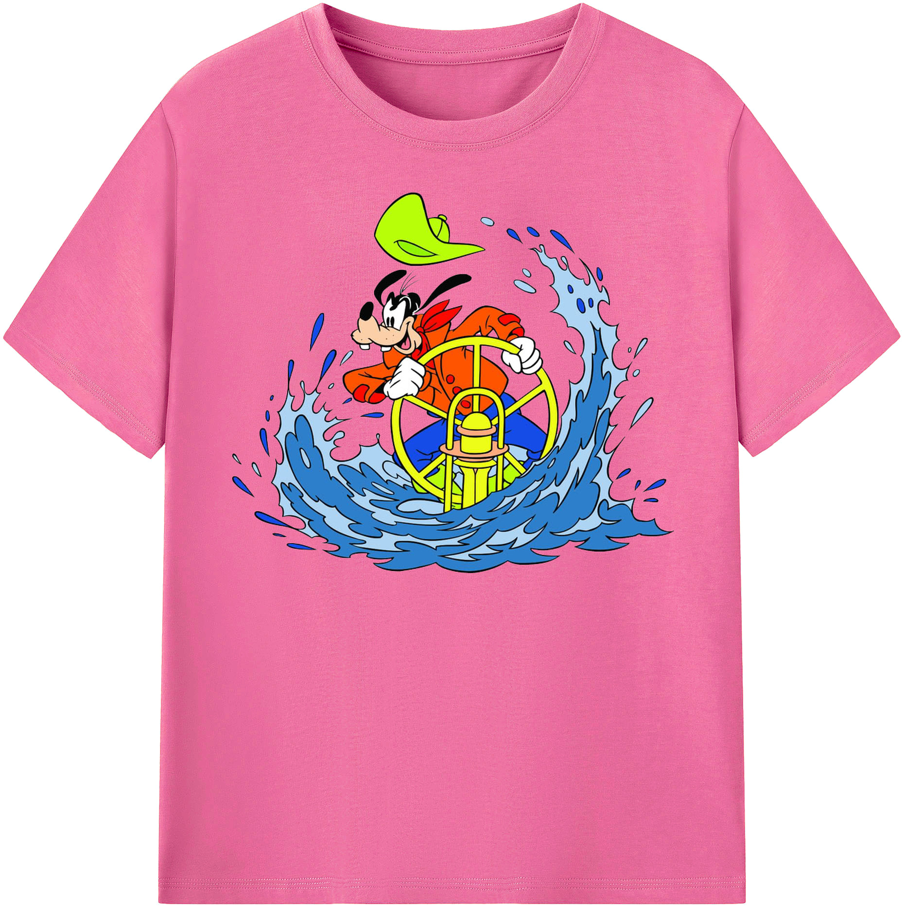 （画像用） ミッキーマウス Mickey Mouse レディースカジュアルプリントTシャツ（綿100％）
